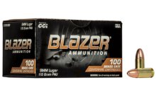 BLAZER 9MM 115GR FMJ 100CT BOX BLAZER 9MM 115GR FMJ 100CT BOX