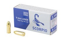 SCORPIO AMMO 9MM 115GR FMJ 50/1000 SCORPIO AMMO 9MM 115GR FMJ 50/1000
