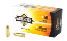 ARMSCOR 38SUPER 125GR FMJ 50/1000 ARMSCOR 38SUPER 125GR FMJ 50/1000